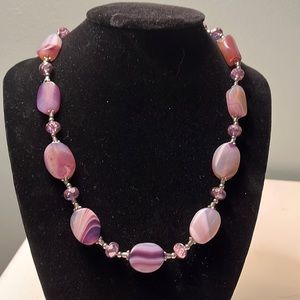 N43. Purple stone necklace.